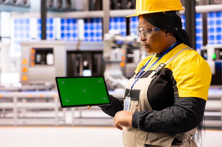 black-engineer-holding-mockup-tablet_482257-126050
