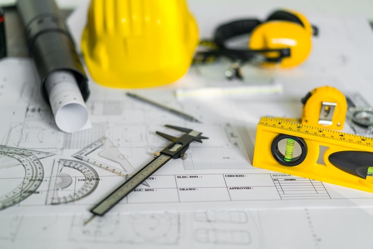 construction-plans-with-helmet-drawing-tools-blueprints_1232-4300