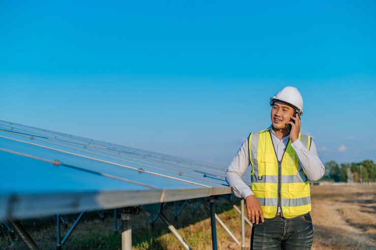 young-asian-technician-man-standing-talking-smartphone-long-rows-photovoltaic-solar-panels-copy-space_1150-57274